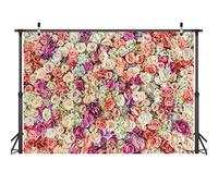 LYWYGG 7X5FT Fondo de Fotografía de Vinilo Fondo de Pared de Flores Fondo de Boda Flores de Colores Fondo de Fotografía de Recién Nacido Fondo de Baby Shower CP-48