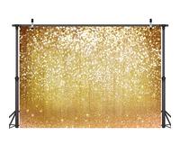 LYWYGG 7x5FT Fondo para Fotografía Diseño de Partículas de Plata Fondo de Espiga Diseño de Fantasía con Purpurina Metal para Navidad festividad Fiesta Sesión Decorativa Vídeo Estudio CP-10