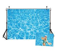 LYWYGG 7x5FT Piscina Fotografía Telones de Fondo Onda de Agua Ondulación Recién Nacido Niño Baby Shower Fiesta de cumpleaños Fondo Estudio fotográfico CP-220