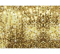 LYWYGG 7x5FT Telón de Fondo Dorado Con Purpurina de Lentejuelas Para Fiesta de Cumpleaños, Boda, Graduación y Fotografía - CP-474