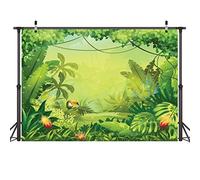 LYWYGG 7x5FT Thin Vinyl Animation-Jungle Photography Telones de Fondo Foto Estudio Foto Props Niños Cumpleaños Baby Shower Photo Booth Photo Telón de Fondo Fotografía CP-35