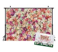 LYWYGG 8X6FT Fondo de Fotografía de Vinilo Fondo de Pared de Flores Fondo de Boda Flores de Colores Fondo de Fotografía de Recién Nacido Fondo de Baby Shower CP-48-0806