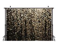 LYWYGG 8x6FT Oro Bokeh Spots Telón de Fondo Golden Spots Fotografía Telón de Fondo Brillo Brillo Arena Escala Fondo Vintage Astract Glitter Dot Studio Props Fotografía Fondo CP-215-0806