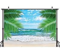 LYWYGG 8X6FT Playa Tropical Vinilo Banner Telón De Fondo para Fotografías Foto Telones De Fondo Banners Pared Cubierta Cortina Mantel Decoracion CP-7-0806