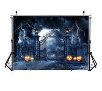 LYWYGG 8x6FT Telón de fondo de fotografía de Halloween de escena nocturna de Halloween telón de fondo de fotografía Jack-o-Lantern decoración de fiesta infantil accesorios de CP-412-0806