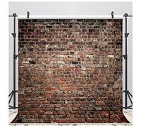 LYWYGG 8x8FT Fondos de Fotografía de Pared de Ladrillo Marrón Fondo de Fiesta Familiar Fondo de Vinilo Fotografía de Utilería para Bebés Fondos CP-312-0808