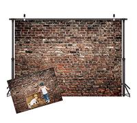 LYWYGG fondo de fotografía de pared de ladrillo marrón 7 x 5 pies, para fiesta familiar y bebé, CP-312