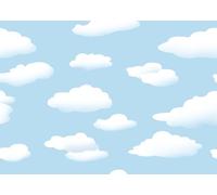 LYWYGG Telón de Fondo de Cumpleaños de Cielo Azul y Nube Blanca, Fondo de Dibujos Animados, Fondo de Ducha de Recién Nacido, Accesorios Decorativos CP-514 de 7 x 5 Pies