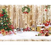 LYWYGG Telón de fondo de Navidad de 7 x 5 pies, telón de fondo para árbol de Navidad, estudio de fotografía, accesorio de fotografía CP-551