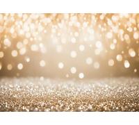 LYWYGG Telón de fondo dorado de 7 x 5 pies con purpurina moteada (no brillará), fondos Bokeh CP-624