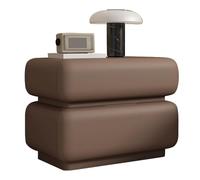 lyxamjrzyp Mesitas de Noche, Mesita de Noches con Cajón, Diseño sin Tiradores, Bedside Table Moderna Que no Requiere Instalación para Sala de Dormitorio(Brown,X-Large)