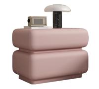 lyxamjrzyp Mesitas de Noche, Mesita de Noches con Cajón, Diseño sin Tiradores, Bedside Table Moderna Que no Requiere Instalación para Sala de Dormitorio(Pink,Large)