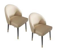 lyxamjrzyp Sedie Sala da Pranzo Set da 2, Sedie da Cucina Rivestite in Similpelle, Seduta Imbottita Confortevole per Soggiorno, Sala da Pranzo(Natural)