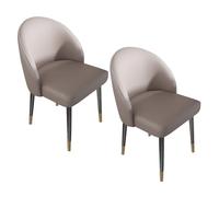 lyxamjrzyp Sedie Sala da Pranzo Set da 2, Sedie da Cucina Rivestite in Similpelle, Seduta Imbottita Confortevole per Soggiorno, Sala da Pranzo(Gray)