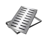 LYXBKSW Rejilla Desague Jardin, Rejilla y Marco de Drenaje de Acero Inoxidable, Rejilla Desague Ducha para Entradas de Vehículos(25x50cm/10x20in)