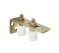 LYXDWRC Slide Gate Guide Roller with L Post Bracket, Adjustable Dual Nylon Rollers Gate for Patio Door Sliding Rolling Gates