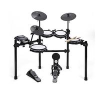 LyxJam Kit de batería electrónica de 8 piezas, juego de batería profesional con tela de malla real, 448 sonidos precargados, 70 canciones, capacidad de grabación de 15 canciones, estrangulador, borde