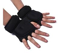 LYXMY guantes ponderados 1 kg bolsa de arena cinturón de entrenamiento con pesas soporte de muñeca gimnasio boxeo pull-up entrenamiento cruzado transpirable negro talla libre