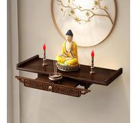LYXWGRZD Estante de Altar Buda Bambú con Bandeja Extraíble, Mesa de Altar, Se Puede Colgar O Colocar sobre El Escritorio para Oraciones, Adivinación y Relajación(66cm/26'',Wall-Mounted)