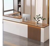 LYXWGRZD Mostrador de recepción, mostrador de recepción con cajón con cerradura, mesa de sala de recepción con gran espacio de almacenamiento, mostrador de recepción for tienda de ropa, salón de belle