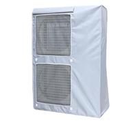 LYXXJRYBHD Funda para Aire Acondicionado Exterior, Tela Oxford Gruesa, Salida de Aire con Malla, Diseño de Tapa Superior, Duradera y Fácil de Instalar(Silver,38.5x14 39.3x57in/98x38x145cm)