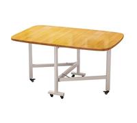 LYXXJRYBHD Mesa de Comedor Plegable con ala Abatible y Ruedas Bloqueables, Mesa Rectangular Que Ahorra Espacio, Mesa de Cocina Extensible para Comedor(Yellow,47.2x27.5in/120x70cm)
