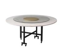 LYXXJRYBHD Mesa de Comedor Plegable con ala Abatible y Ruedas, Mesa de Cocina Ahorra Espacio con Bandeja Giratoria, Mesas Compactas para Salón(39.3x29.5in/100x75cm)