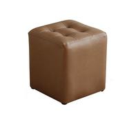 LYXXJRYBHD Puff Reposapiés con Esponja de Alta Resiliencia, Reposapiés para Recibidor, Soporta hasta 200 Kg, para Sala de Estar y Dormitorio(Brown,Large)