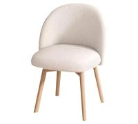 LYXXJRYBHD Silla de Maquillaje Giratoria, Sillas Tocador, Sillas de Escritorio, Silla de Comedor, Silla de Estudio, Sillón para Oficina, Estudio, Sala de Estar (Color : White Lambskin)