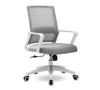 LYXXJRYBHD Silla de Oficina Ergonómica, Silla Giratoria Ajustable, Silla de Escritorio con Respaldo de Malla para Estudio, Trabajo y Gaming(White)