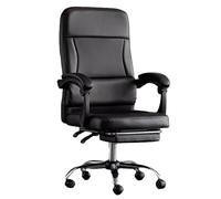 LYXXJRYBHD Silla Ergonomica Escritorio con Reposapiés, Asiento Reclinable de Sillas Oficina, Silla de Computadora con Respaldo Alto y Soporte Lumbar(Black)