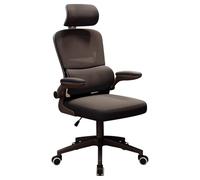 LYXXJRYBHD Silla Ergonomica Escritorio con Soporte Lumbar, Silla Ordenador con Reposabrazos, Sillas de Escritorio de Computadora con Respaldo Alto de Malla para El Hogar y la Oficina(Black)