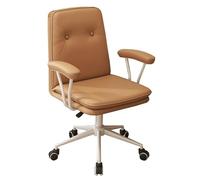 LYXXJRYBHD Sillas De Escritorio Ajustables con Giro De 360°, Cómodas Sillas De Trabajo con Reposabrazos, Sillas Ejecutivas para Dormitorio Y Computadora.(Orange)