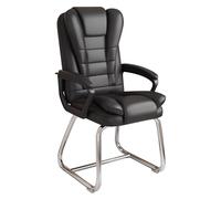 LYXXJRYBHD Sillas Escritorio Ergonómica de Cuero Sintético con Respaldo Alto, Silla Ergonomica con Soporte Lumbar, Sillas Ordenador para Computadora En Casa o En La Oficina(Black)