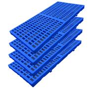 LYXXW 4 Paletas Ventilación Plástico Transpirable, Almohadilla Rejilla Almacenamiento Duradera HDPE, Rejillas Impermeables para Estantes Artículos, Paletas Piso Apilables Prueba,60 x 30 x 3cm