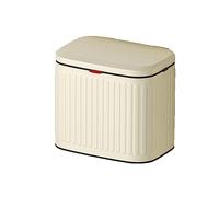 LYXXW Cubo De Basura Colgante con Tapa, 4l+8l Montado En La Pared Plegable, Cubo De Basura para Cocina para Encimera O Debajo del Fregadero, Cubo De Basura De Pared para Cocina BañO,Beige,4L