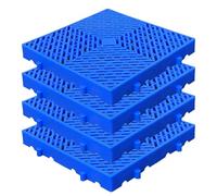 LYXXW Palet Plástico para Almacenamiento en Sótanos, 4 Paletas Plástico Livianas, Rejilla Ventilación para Pisos, Almohadilla Rejilla Impermeable para Garajes Supermercados,15.7 x 15.7 x 2in