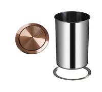 LYXXW Papelera Oculta Papelera Empotrable Mostrador Tapa de Acero Inoxidable Balancín Integrado Cubos Basura Cocina Hogar Baño Uso Basura,Oro