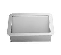 LYXXW Tapa Cuadrada para Cubo de Basura Papelera de Acero Inoxidable con Tapa Abatible, Cubo de Basura Empotrado Cubo de Basura con Tapa Empotrada de Apertura Lateral,Rectangular