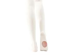 LYXYGMV 1 media de ballet profesional for mujeres y niñas, suave, sin costuras con agujero Para Práctica o Presentación de Danza(White,Height 110-120cm)