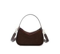 LYXYGMV Bolso bandolera de piel ante for mujer, ideal for ir al trabajo o Para la Escuela, el Trabajo(Coffee)