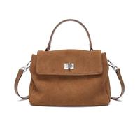 LYXYGMV Bolso bandolera de piel ante Natural for mujer Otoño Invierno viaje lujo Para la Escuela, el Trabajo(Brown)