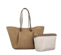 LYXYGMV Bolso de hombro clásico cuero artificial moda gran capacidad Para Bodas y Fiestas de Graduación(Sandy-Brown)