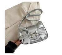 LYXYGMV Bolso de hombro con lazo, bolso informal for llevar debajo del brazo, diario, banquete for mujer, bolsos negocios for Para Citas, Vacaciones(Silver-Bow)