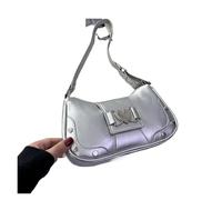 LYXYGMV Bolso de hombro con lazo, bolso informal for llevar debajo del brazo, diario, banquete for mujer, bolsos negocios for Para Citas, Vacaciones(Silver-Love)