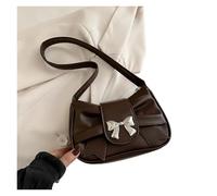 LYXYGMV Bolso de hombro con lazo, bolso informal for llevar debajo del brazo, diario, banquete for mujer, bolsos negocios for Para Citas, Vacaciones(Brown-Bow)
