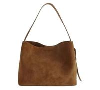 LYXYGMV Bolso tipo cubo de piel ante marrón con acabado mate for otoño e invierno, bandolera unisex gran capacidad Para la Escuela, el Trabajo