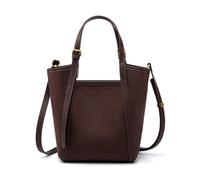LYXYGMV Bolsos de mano piel ante vaca for mujer, bolsos hombro tipo bandolera diseñador lujo, trabajo Para la Escuela, el Trabajo(Coffee)