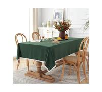 LYXYGMV Cotton Fabric Table Cloth Washable Christmas Tablecloth For Wedding Party Dining Banquet New Year Decoration Luxuriou TableCover para Comedor y Decoración Navideña(Green,140x200cm)