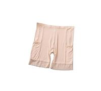 LYXYGMV Safety Shorts Pant Short Under Skirt With Pockets Safety Shorts Under Skirt Chafing Lace Adecuado Para Correr, Yoga(Flesh with pocket,XXL)
